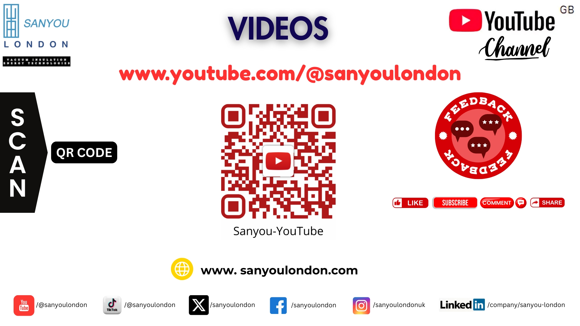 Videos Page-Sanyou London YouTube Channel
