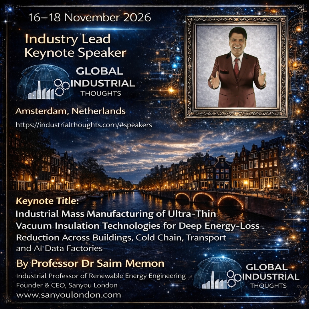 Industry Lead Keynote by Sanyou London in Amsterdam, Netherlands on Mass Manufacturing, Industrial Thoughts 2026 Prof Saim Memon