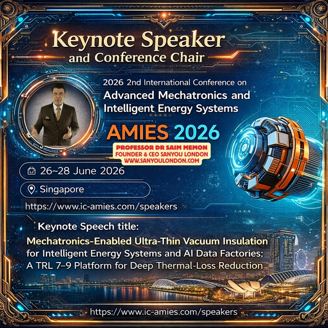 Keynote and Chair in Singapore, Singapore on Ultra-Thin Vacuum Insulation, AMIES 2026 Professor Saim Memon