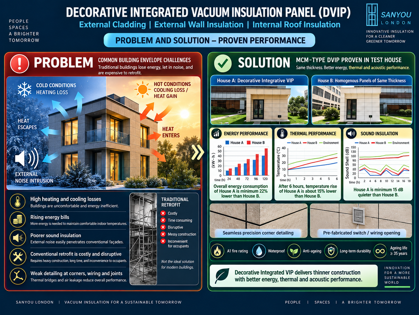 Vacuum Tile by Sanyou London DVIP External wall Insulation Solution